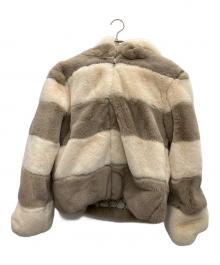 Sea Room lynn（シールームリン）の古着「バイカラーフードFURパーカー」｜ブラウン