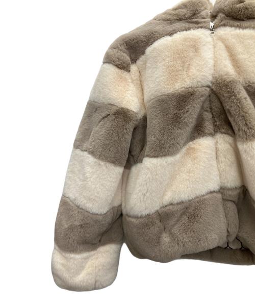 Sea Room lynn（シールームリン）Sea Room lynn (シールームリン) バイカラーフードFURパーカー ブラウン サイズ:FREEの古着・服飾アイテム