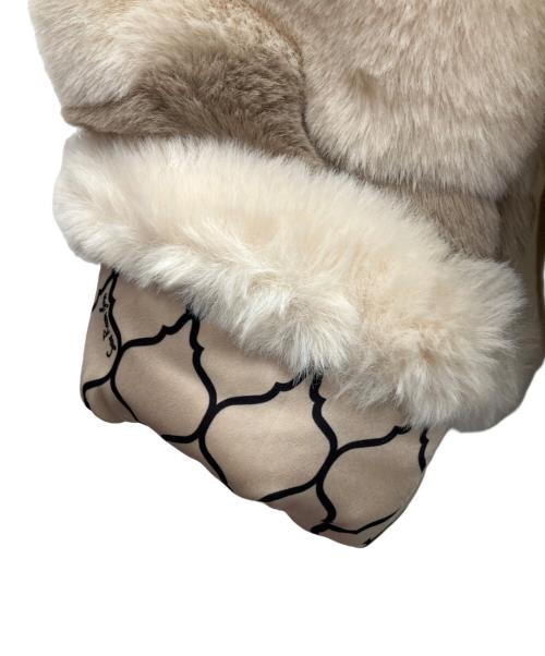 Sea Room lynn（シールームリン）Sea Room lynn (シールームリン) バイカラーフードFURパーカー ブラウン サイズ:FREEの古着・服飾アイテム