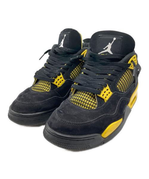 NIKE（ナイキ）NIKE (ナイキ) AIR JORDAN 4 RETRO ブラック×イエロー サイズ:26.5の古着・服飾アイテム