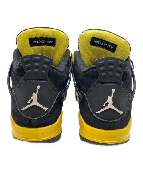 NIKE（ナイキ）NIKE (ナイキ) AIR JORDAN 4 RETRO ブラック×イエロー サイズ:26.5の古着・服飾アイテム