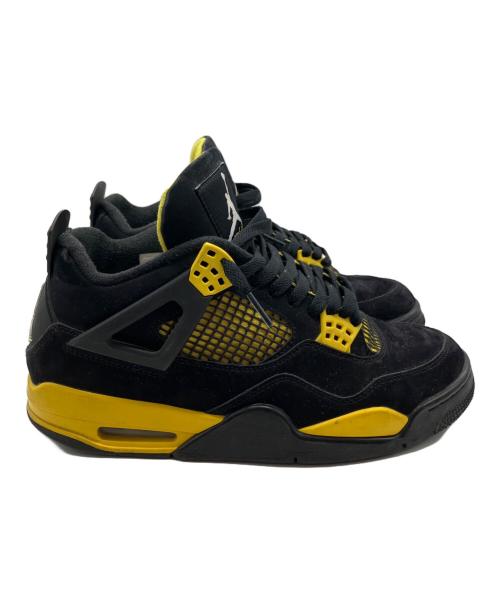 NIKE（ナイキ）NIKE (ナイキ) AIR JORDAN 4 RETRO ブラック×イエロー サイズ:26.5の古着・服飾アイテム