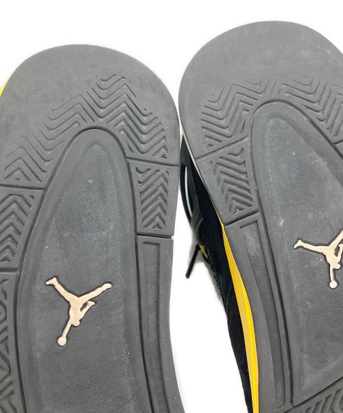 NIKE（ナイキ）NIKE (ナイキ) AIR JORDAN 4 RETRO ブラック×イエロー サイズ:26.5の古着・服飾アイテム