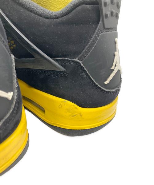 NIKE（ナイキ）NIKE (ナイキ) AIR JORDAN 4 RETRO ブラック×イエロー サイズ:26.5の古着・服飾アイテム