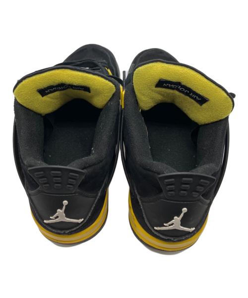 NIKE（ナイキ）NIKE (ナイキ) AIR JORDAN 4 RETRO ブラック×イエロー サイズ:26.5の古着・服飾アイテム