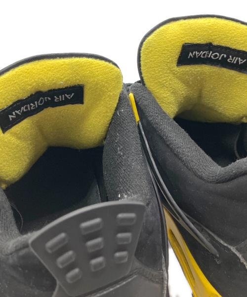 NIKE（ナイキ）NIKE (ナイキ) AIR JORDAN 4 RETRO ブラック×イエロー サイズ:26.5の古着・服飾アイテム