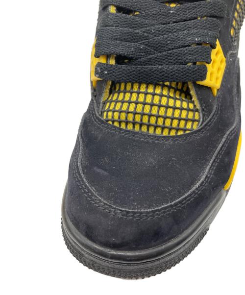 NIKE（ナイキ）NIKE (ナイキ) AIR JORDAN 4 RETRO ブラック×イエロー サイズ:26.5の古着・服飾アイテム