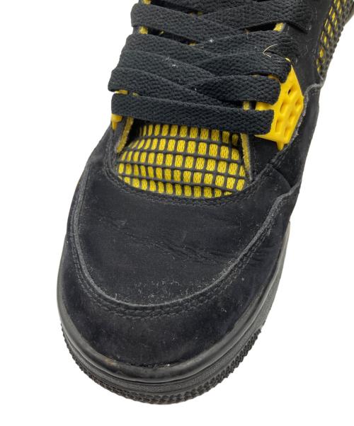 NIKE（ナイキ）NIKE (ナイキ) AIR JORDAN 4 RETRO ブラック×イエロー サイズ:26.5の古着・服飾アイテム