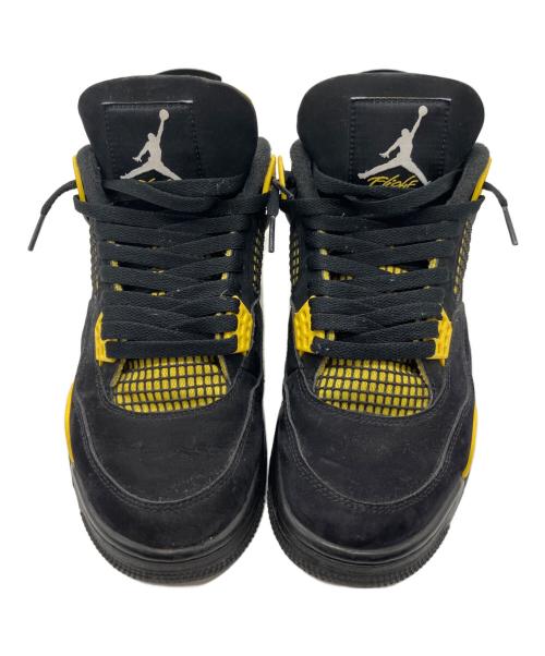 NIKE（ナイキ）NIKE (ナイキ) AIR JORDAN 4 RETRO ブラック×イエロー サイズ:26.5の古着・服飾アイテム