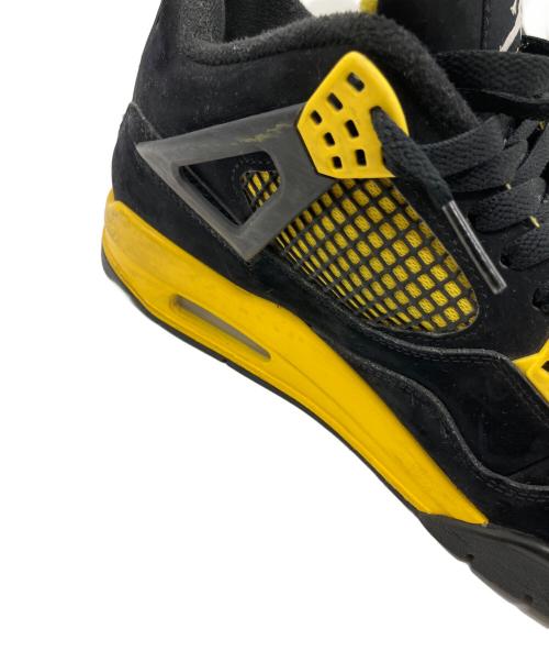 NIKE（ナイキ）NIKE (ナイキ) AIR JORDAN 4 RETRO ブラック×イエロー サイズ:26.5の古着・服飾アイテム
