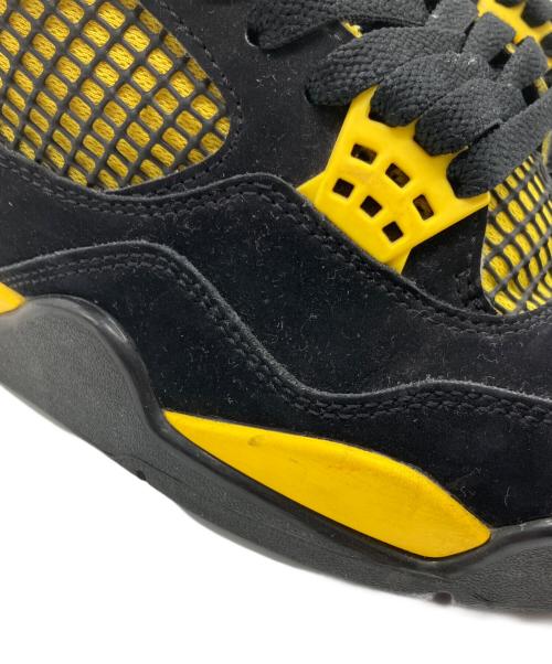 NIKE（ナイキ）NIKE (ナイキ) AIR JORDAN 4 RETRO ブラック×イエロー サイズ:26.5の古着・服飾アイテム