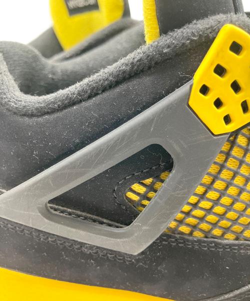 NIKE（ナイキ）NIKE (ナイキ) AIR JORDAN 4 RETRO ブラック×イエロー サイズ:26.5の古着・服飾アイテム