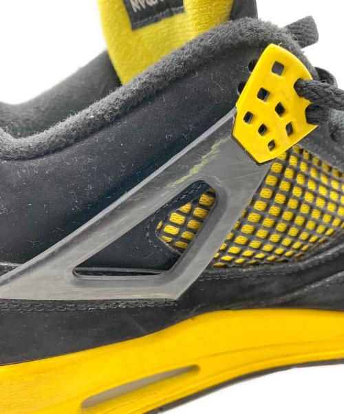 NIKE（ナイキ）NIKE (ナイキ) AIR JORDAN 4 RETRO ブラック×イエロー サイズ:26.5の古着・服飾アイテム