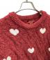 中古・古着 gelato pique (ジェラートピケ) ハートアランプルオーバー&ショートパンツセット レッド サイズ:SIZE FREE 未使用品：13000円