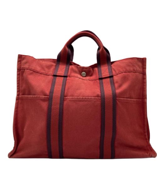 HERMES（エルメス）HERMES (エルメス) フールトゥMMトートバッグ レッドの古着・服飾アイテム