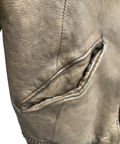 DOLCE & GABBANA（ドルチェ＆ガッバーナ）DOLCE & GABBANA (ドルチェ＆ガッバーナ) レザージャケット ブラウン サイズ:SIZE52の古着・服飾アイテム