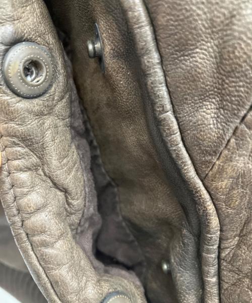 DOLCE & GABBANA（ドルチェ＆ガッバーナ）DOLCE & GABBANA (ドルチェ＆ガッバーナ) レザージャケット ブラウン サイズ:SIZE52の古着・服飾アイテム