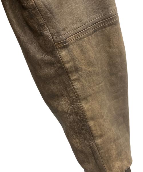 DOLCE & GABBANA（ドルチェ＆ガッバーナ）DOLCE & GABBANA (ドルチェ＆ガッバーナ) レザージャケット ブラウン サイズ:SIZE52の古着・服飾アイテム