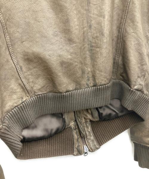 DOLCE & GABBANA（ドルチェ＆ガッバーナ）DOLCE & GABBANA (ドルチェ＆ガッバーナ) レザージャケット ブラウン サイズ:SIZE52の古着・服飾アイテム