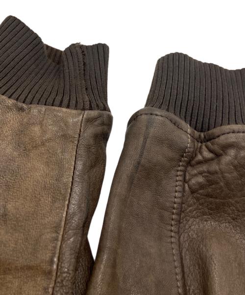 DOLCE & GABBANA（ドルチェ＆ガッバーナ）DOLCE & GABBANA (ドルチェ＆ガッバーナ) レザージャケット ブラウン サイズ:SIZE52の古着・服飾アイテム