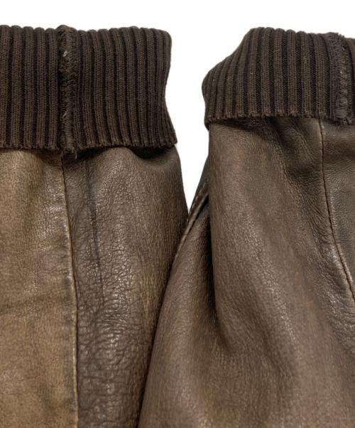 DOLCE & GABBANA（ドルチェ＆ガッバーナ）DOLCE & GABBANA (ドルチェ＆ガッバーナ) レザージャケット ブラウン サイズ:SIZE52の古着・服飾アイテム