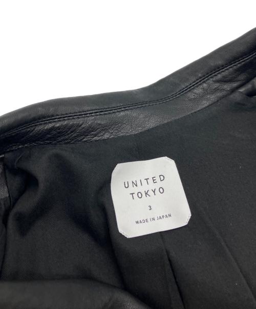 UNITED TOKYO（ユナイテッドトーキョー）UNITED TOKYO (ユナイテッドトーキョー) レザージャケット ブラック サイズ:SIZE3の古着・服飾アイテム