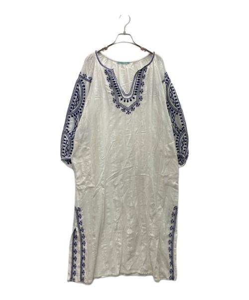 ne quittez pas（ヌキテパ）ne quittez pas (ヌキテパ) 長袖ワンピース ホワイト サイズ:SIZEFREEの古着・服飾アイテム