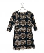 marimekkoマリメッコ）の古着「長袖ワンピース」｜ブラック