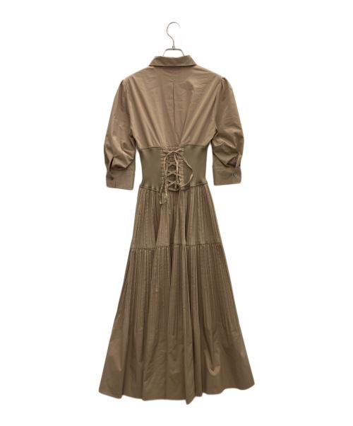 FRAY ID（フレイ アイディー）FRAY ID (フレイ アイディー) 長袖ワンピース ベージュ サイズ:SIZE0の古着・服飾アイテム