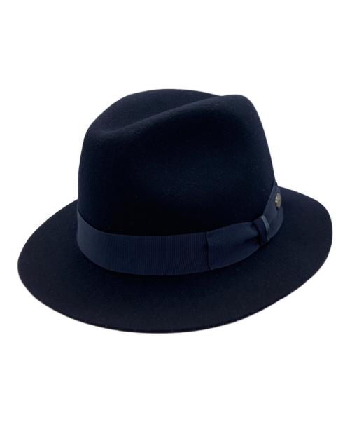 Borsalino18.57（ボルサリーノ18.57）Borsalino18.57 (ボルサリーノ18.57) 中折れハット ネイビーの古着・服飾アイテム
