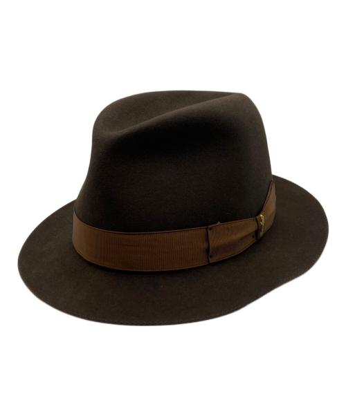 BORSALINO（ボルサリーノ）BORSALINO (ボルサリーノ) 中折れハット ブラウンの古着・服飾アイテム