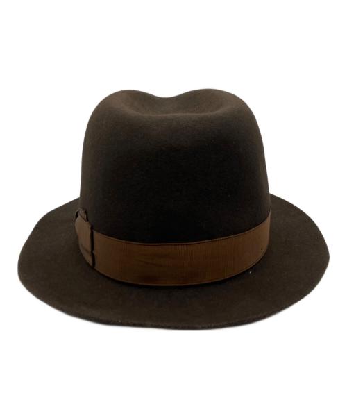 BORSALINO（ボルサリーノ）BORSALINO (ボルサリーノ) 中折れハット ブラウンの古着・服飾アイテム