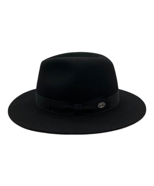 Borsalino18.57（ボルサリーノ18.57）Borsalino18.57 (ボルサリーノ18.57) 中折れハット ブラックの古着・服飾アイテム