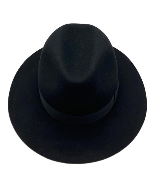 Borsalino18.57（ボルサリーノ18.57）Borsalino18.57 (ボルサリーノ18.57) 中折れハット ブラックの古着・服飾アイテム