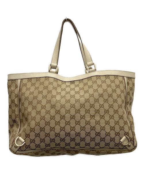 GUCCI（グッチ）GUCCI (グッチ) トートバッグ ブラウン×ベージュの古着・服飾アイテム