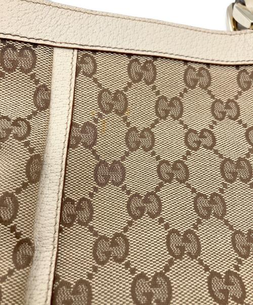 GUCCI（グッチ）GUCCI (グッチ) トートバッグ ブラウン×ベージュの古着・服飾アイテム