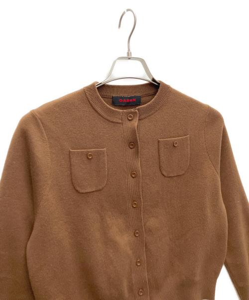 CABAN（キャバン）CABaN (キャバン) ニットカーディガン ブラウン サイズ:XSの古着・服飾アイテム