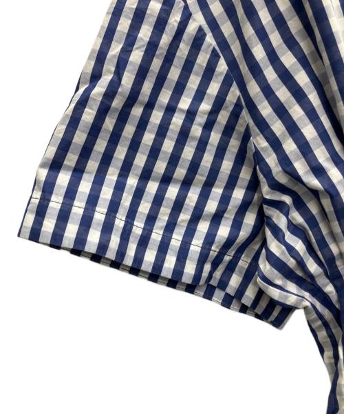 LE CIEL BLEU（ルシェルブルー）LE CIEL BLEU (ルシェルブルー) 半袖ワンピース ブルー×ホワイト サイズ:SIZE38の古着・服飾アイテム