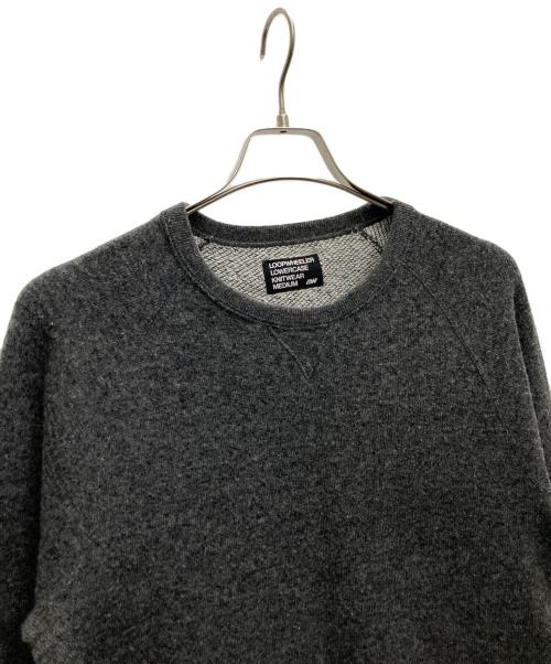 LOOPWHEELER（ループウィラー）LOOPWHEELER (ループウィラー) 薄手ニット グレー サイズ:Mの古着・服飾アイテム