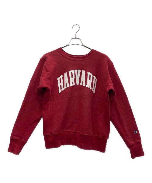 Champion REVERSE WEAVE（チャンピオン リバース ウィーブ）Champion REVERSE WEAVE (チャンピオン リバース ウィーブ) チャンピオントレーナー クルーネックスウェットシャツ ワンポイントロゴ レッド サイズ:Lの古着・服飾アイテム