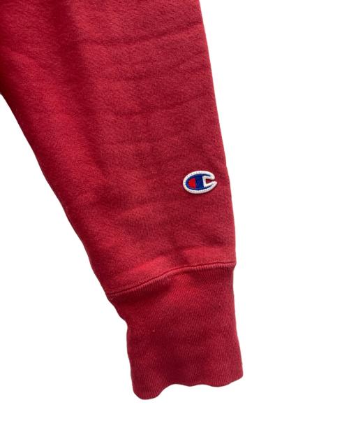 Champion REVERSE WEAVE（チャンピオン リバース ウィーブ）Champion REVERSE WEAVE (チャンピオン リバース ウィーブ) チャンピオントレーナー クルーネックスウェットシャツ ワンポイントロゴ レッド サイズ:Lの古着・服飾アイテム