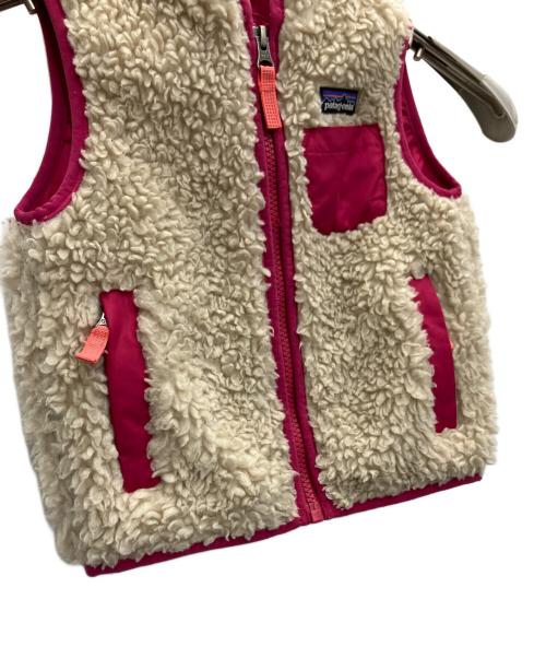 Patagonia（パタゴニア）Patagonia (パタゴニア) ボアベスト ベージュ×ピンク サイズ:90の古着・服飾アイテム