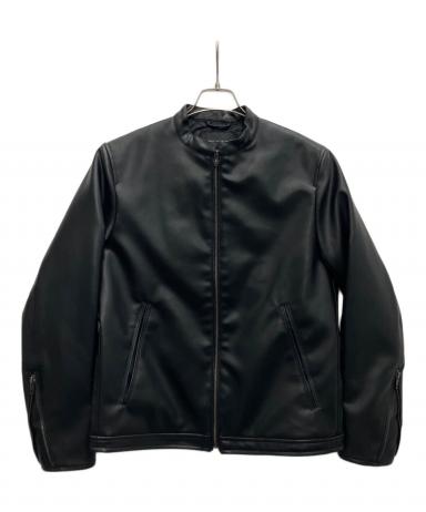 新品未使用品ナノユニバース　XL フェイクレザーシングルライダースジャケット 中古・古着通販】nano・universe (ナノ・ユニバース) フェイクレザー