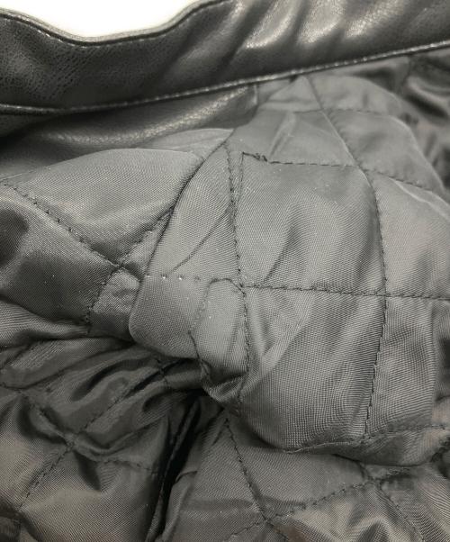 nano・universe（ナノ・ユニバース）nano・universe (ナノ・ユニバース) フェイクレザーシングルライダースジャケット ブラック サイズ:M 未使用品の古着・服飾アイテム