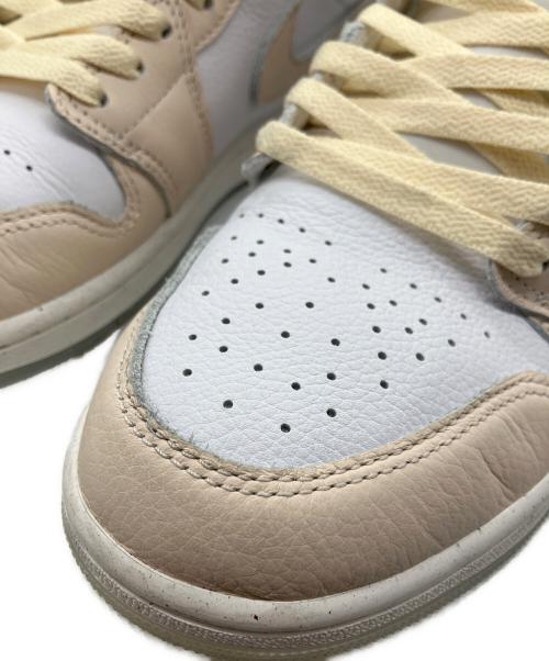 NIKE（ナイキ）NIKE (ナイキ) エア ジョーダン 1 MID SE ホワイト×ピンク サイズ:28の古着・服飾アイテム