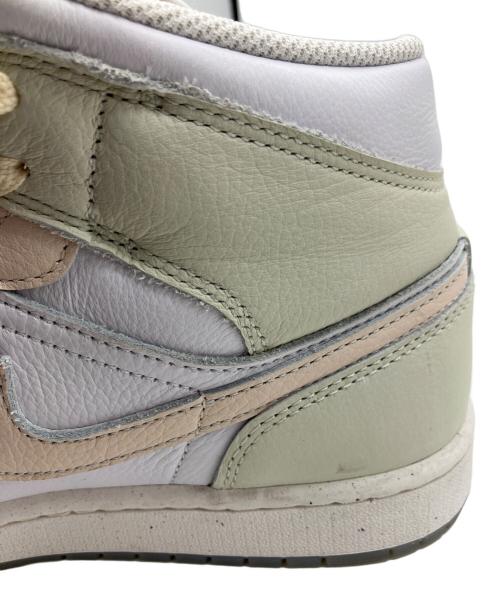 NIKE（ナイキ）NIKE (ナイキ) エア ジョーダン 1 MID SE ホワイト×ピンク サイズ:28の古着・服飾アイテム