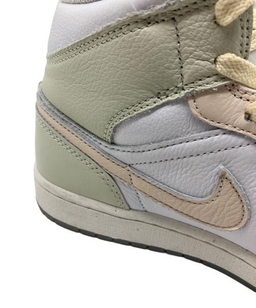 NIKE（ナイキ）NIKE (ナイキ) エア ジョーダン 1 MID SE ホワイト×ピンク サイズ:28の古着・服飾アイテム