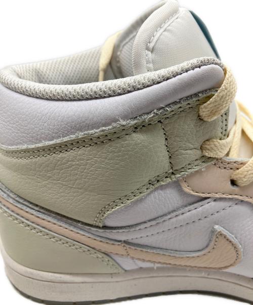 NIKE（ナイキ）NIKE (ナイキ) エア ジョーダン 1 MID SE ホワイト×ピンク サイズ:28の古着・服飾アイテム