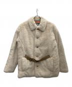 studio sevenスタジオセブン）の古着「フェイクファージャケット」｜ホワイト