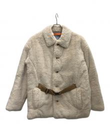 studio seven（スタジオセブン）の古着「フェイクファージャケット」｜ホワイト